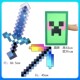 Minecraft ຂອງຫຼິ້ນແລະເກມໃນທົ່ວໂລກ sword ເພັດ enchanted bow ແລະລູກສອນໄຟໂຄມໄຟເຄື່ອງມືຮູບແບບມືອາວຸດ