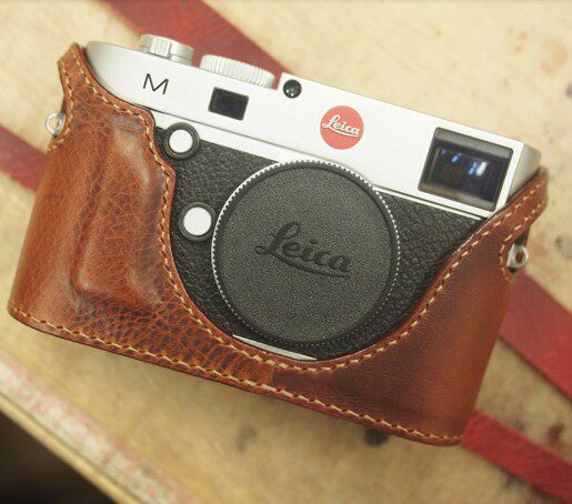 To revered handmade arte di mano] Leica Leica M large M camera half cover leather cover