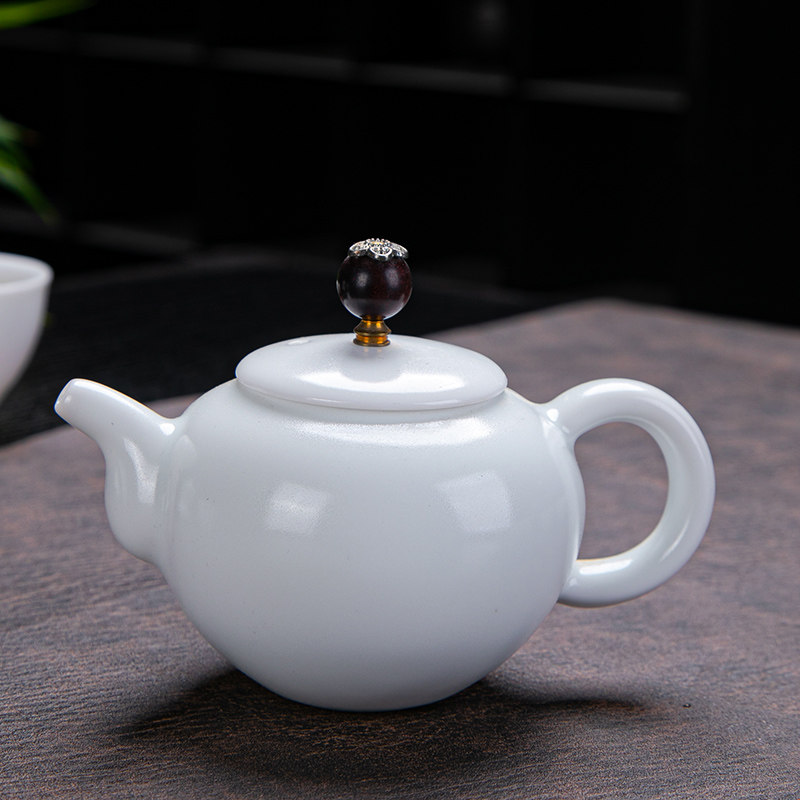 Teapot Tea Tea Porcelain Pot Handmade Porcelain Home Big Number Siesch Pot Tea Pot Tea Pot Single Pot Pure Color Matt Custom Logo