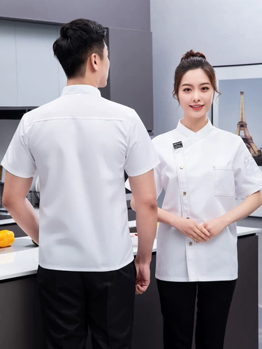 Шеф-повара Рабочая одежда мужская женская летняя летняя летняя дышащая