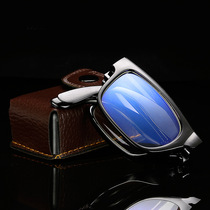 Smart zoom folding reading glasses anti-blue light far and near dual-use automatic adjustment degree elderly glasses convenient and ultra-light