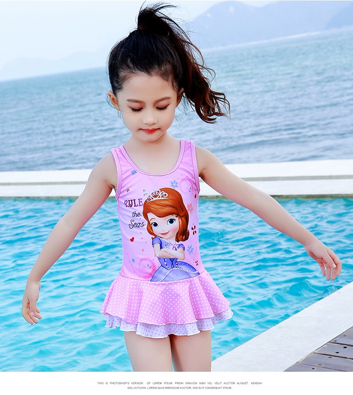 Đồ bơi trẻ em Disney cho bé gái lớn trẻ em Bộ đồ bơi một mảnh Đồ bơi bé gái chống nắng mùa xuân áo tắm - Bộ đồ bơi của Kid