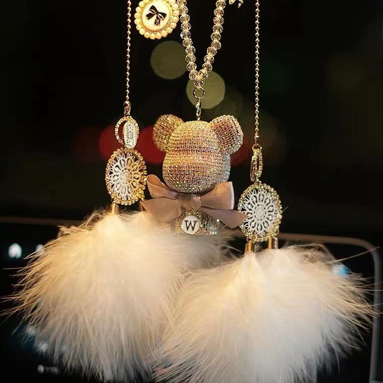 Car pendant car interior with high-end creative net red violent bear car rearview mirror pendant jewelry goddess model