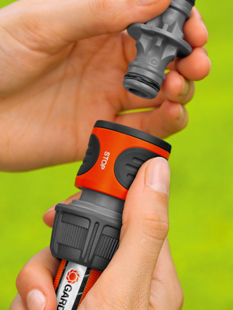 Germany imported GARDENA four-point water stop pipe joint (G1 2 13mm) 18213