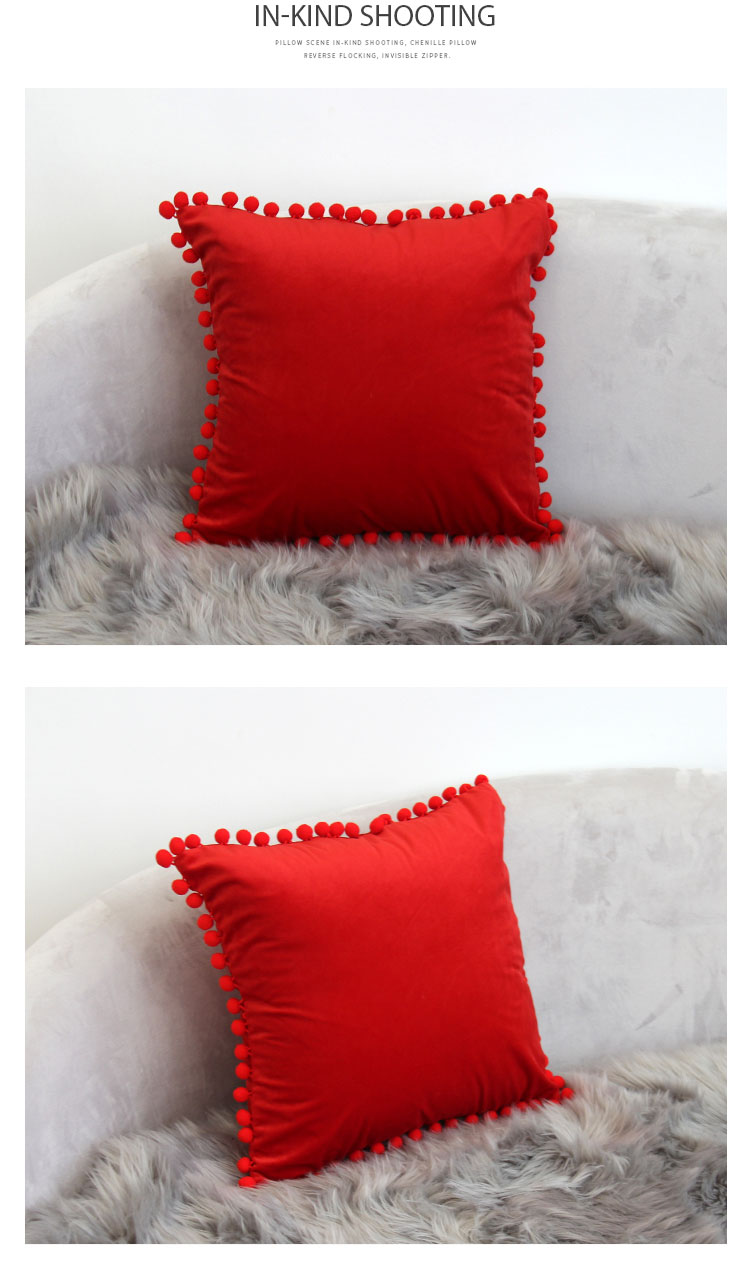 Hiện đại tối giản rắn màu nhung gối đệm sofa gối gối văn phòng tựa lưng xe eo pad - Trở lại đệm / Bolsters Chăn gối văn phòng 2 trong 1