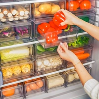 Food -Распространение ящика для хранения холодильника, овощи и фруктов, свежая замороженная кухонная пища