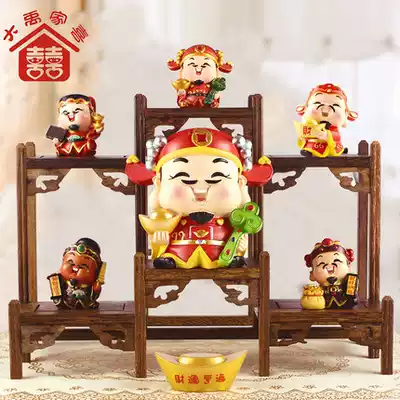 Five-way God of Wealth to send a friend to open a housewarming gift home porch Feng Shui decoration cartoon God of wealth