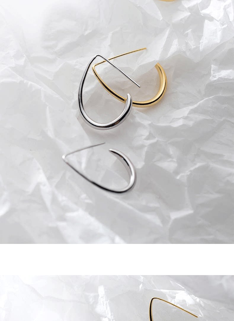 S925 Silver Forest-Style Teardrop Earrings