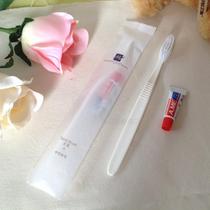 Yunding Hot Spring SPA Club Disposable Toothbrush Set Black Girl Double-Mian Needle 2-in-1 Toothbrush and Toothpaste Customized