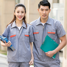 Спецодежда 夏季短袖蓝色工作服套装男薄款汽修建筑工地耐磨工厂车间劳保服装