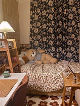 Retro 1988 He Hao ins wind bear cotton four-piece cartoon bed sheet quilt cover bedding dormitory