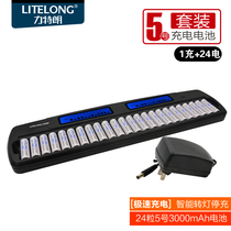 Litron microphone rechargeable battery No 5 ktv wireless microphone special No 5 battery charger set large capacity