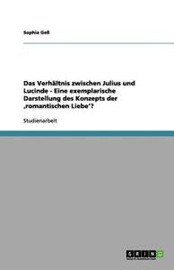 【预售】Das Verh Ltnis Zwischen Julius Und Lucinde - Eine