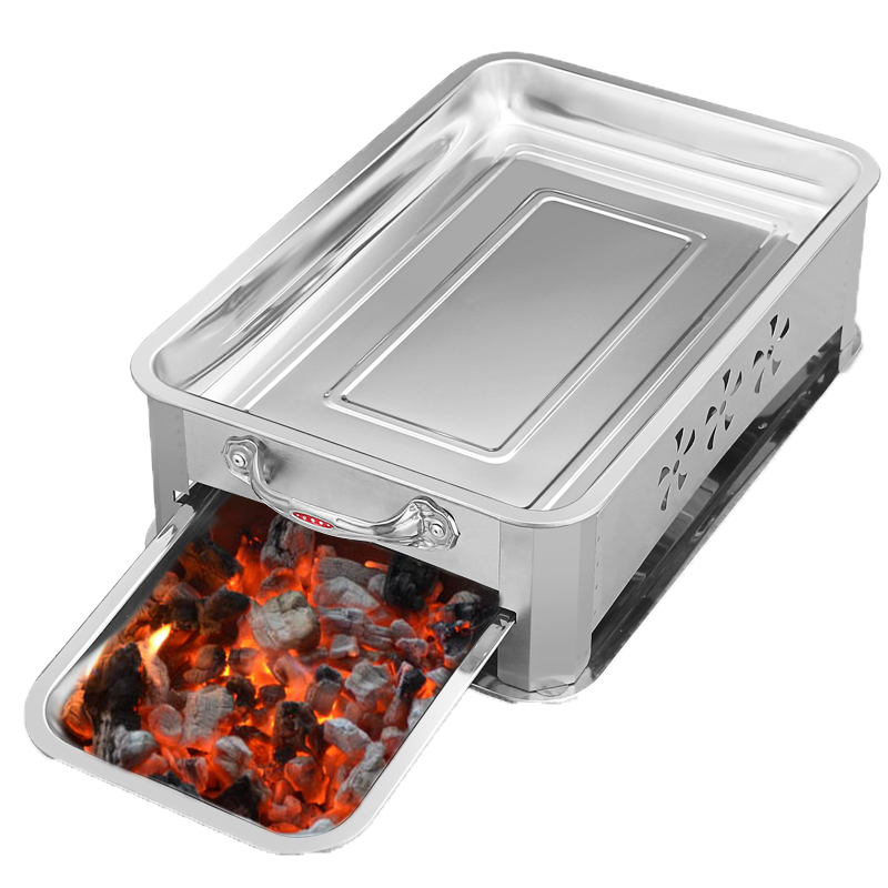 Fish roast thickened stainless steel Zhuge fish oven household commercial carbon oven alcohol stove charcoal oven baking dish