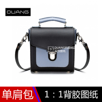 diy handmade leather goods pattern drawings shoulder crossbody bag small square bag drawings paper grid pattern making template