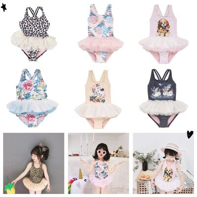 Korean Children's Clothing 2023 New Children's Princess Baby Sun - proof Swimsuit Little Girl Pink Cute Swimsuit