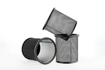 Depreli pen holder round metal grid pen insert stationery business pen storage simple mesh pattern creative fashion