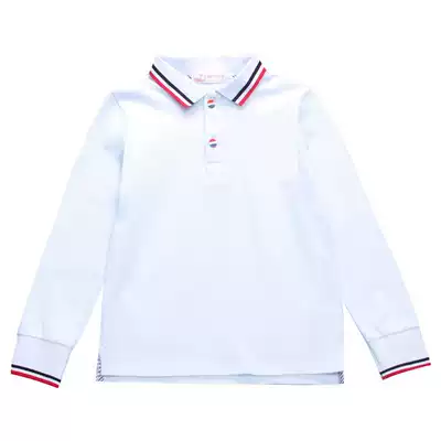 Children's long-sleeved cotton lapel polo shirt T-shirt Kindergarten garden clothes Spring and autumn men's and women's children's school uniforms class clothes