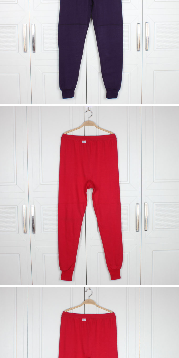 Quần áo nam và nữ mùa thu và trung niên với miếng đệm đầu gối và quần legging dài cotton dày nam cao eo rộng quần dài ấm áp quan giu nhiet