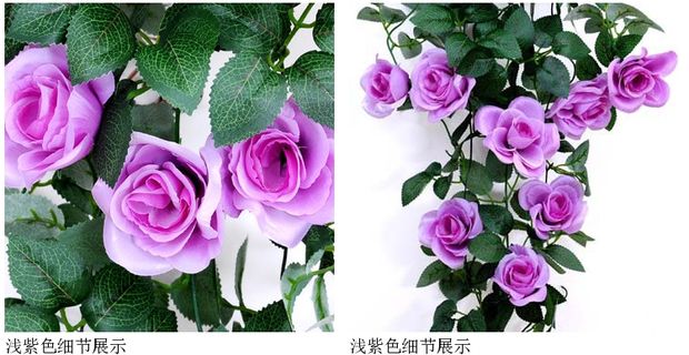Mô phỏng hoa hồng treo tường trang trí tường phòng khách treo hoa lan nghệ thuật trong nhà mới treo giỏ treo hoa giả hoa nho - Hoa nhân tạo / Cây / Trái cây hoa mai giả