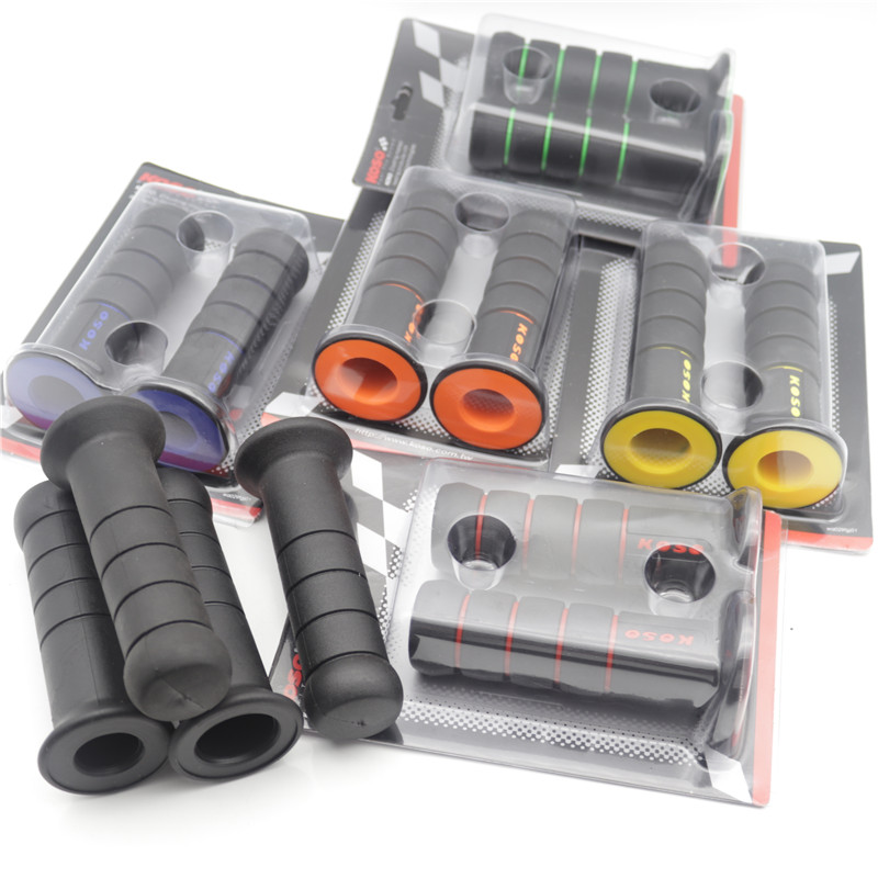 KOSO two-color locomotive electric car modified color titanium NCY Peilin big twist oil donut handle rubber grip cover