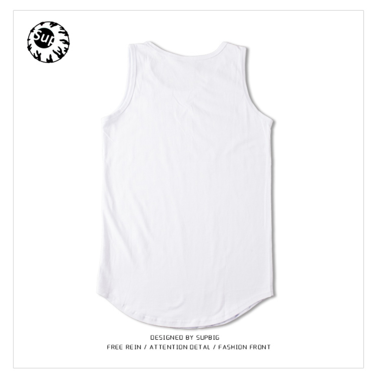 Châu Âu và Hoa Kỳ đường phố cao thấm mồ hôi cotton hem áo vest lỏng nam mùa xuân màu rắn thể thao áo sơ mi chạm đáy áo thể dục