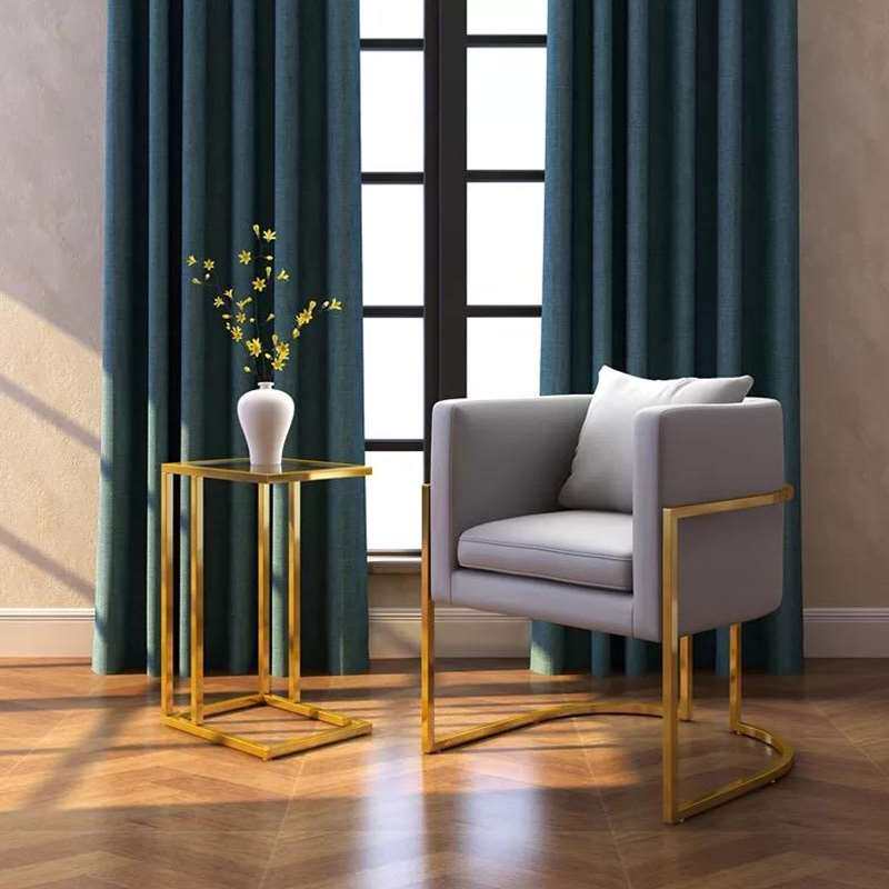 Nordic net celebrity single double fabric sofa living room clothing store coffee hotel golden light luxury design leisure chair