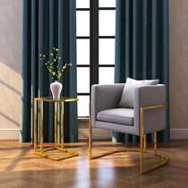 Nordic Net Red Single Double Cloth Art Sofa Living Room Clothing Shop Coffee Hotel Golden Light Lavish Design Casual Chair