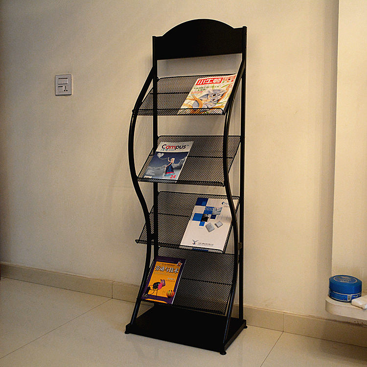 Magazine rack Floor promotional material rack Newspaper and periodical rack Metal book and newspaper rack Promotional page album display advertising rack
