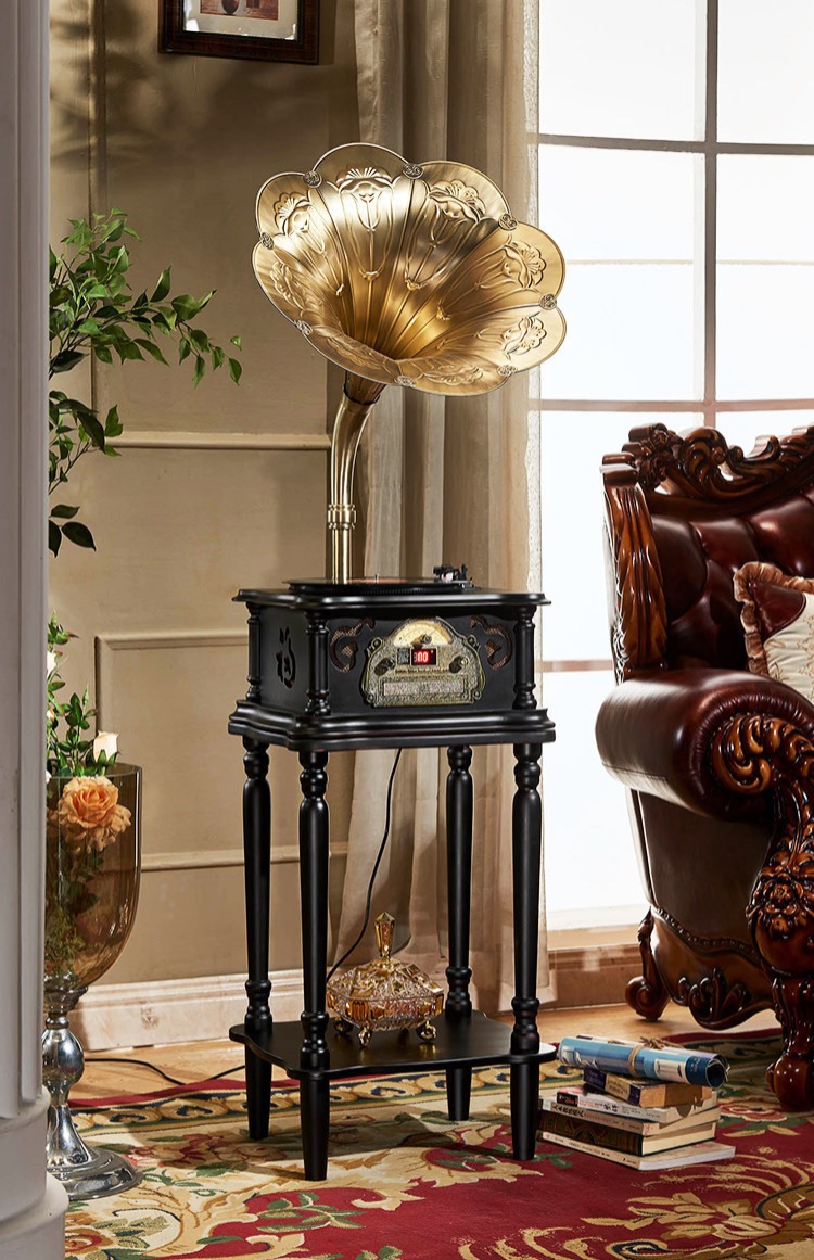 Máy ghi âm lp ghi âm máy cổ điển đa chức năng phòng khách hoài cổ cảnh quan âm thanh trang trí văn học retro - Máy hát 	đầu đĩa than audio technica at-lp60xbt