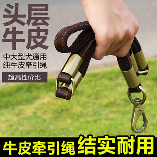 Medium and Large Dog Supplies, Dog Leash with Collar, Leather Leash for Golden Retrievers and Labradors, Dog Chain