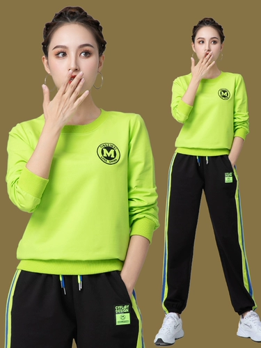 Хлопковое термобелье, лонгслив, танцующий спортивный костюм для отдыха, свободный крой