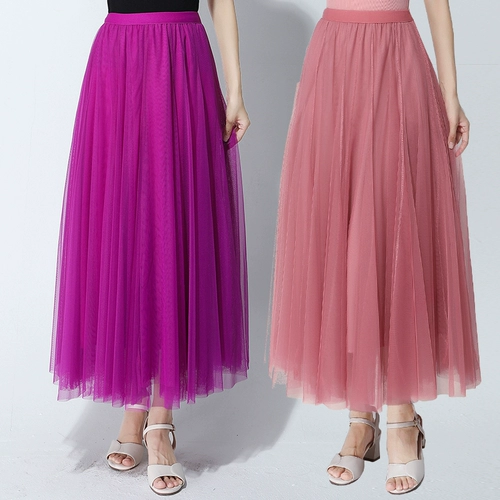 Модная классическая летняя длинная юбка, городской стиль, средней длины