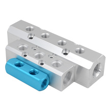 Pneumatic quick coupling multi-pipe base 2 -10 holes pneumatic components multi-pipe air exhaust aluminum strip