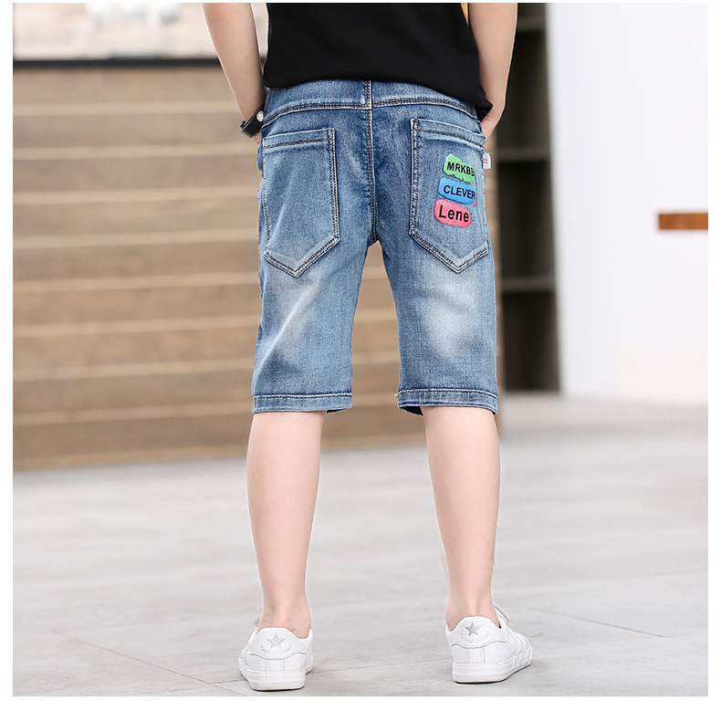 2018 quần áo trẻ em mùa hè mới của cậu bé quần mùa hè phần mỏng quần short denim trẻ em trong các trẻ em lớn Hàn Quốc phiên bản của năm quần