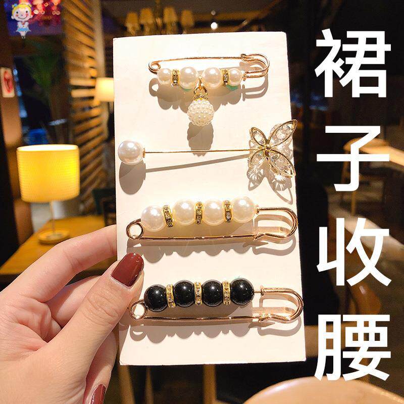 Waist pin artifact full set of net red pants head change small pin Girl anti-light accessories pants clip pants waist