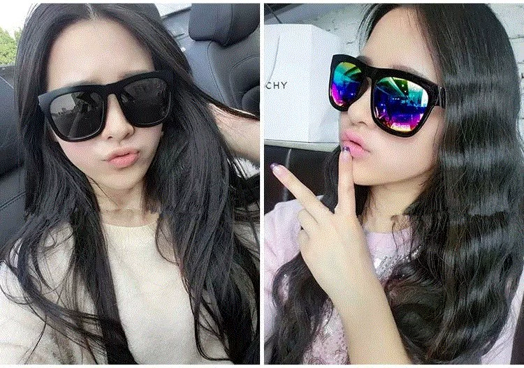 Kính râm kính râm nam nữ mặt tròn với kính mắt cá tính nam xu hướng kính râm mặt dài