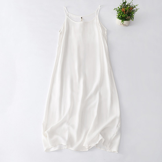 清仓捡漏~棉麻内搭打底裙女夏季中长款吊带背心连衣裙防透内衬裙