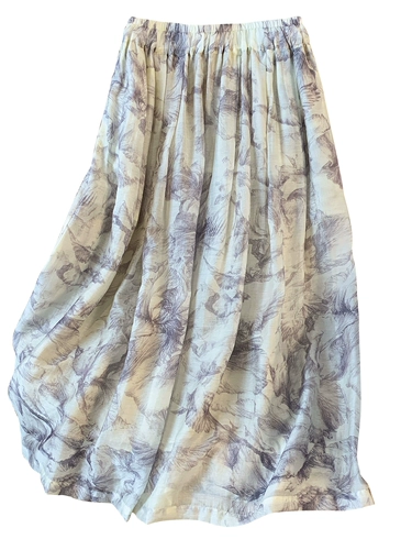 Летняя этническая длинная юбка, французский стиль, этнический стиль, на резинке, по фигуре