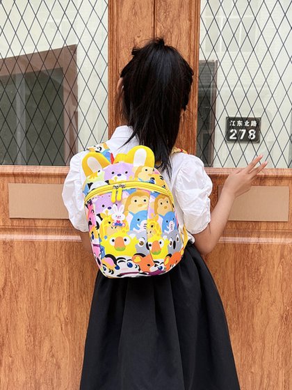 2024蜡笔小新幼儿童小背包书包动物大会卡通动感超人防走失双肩包