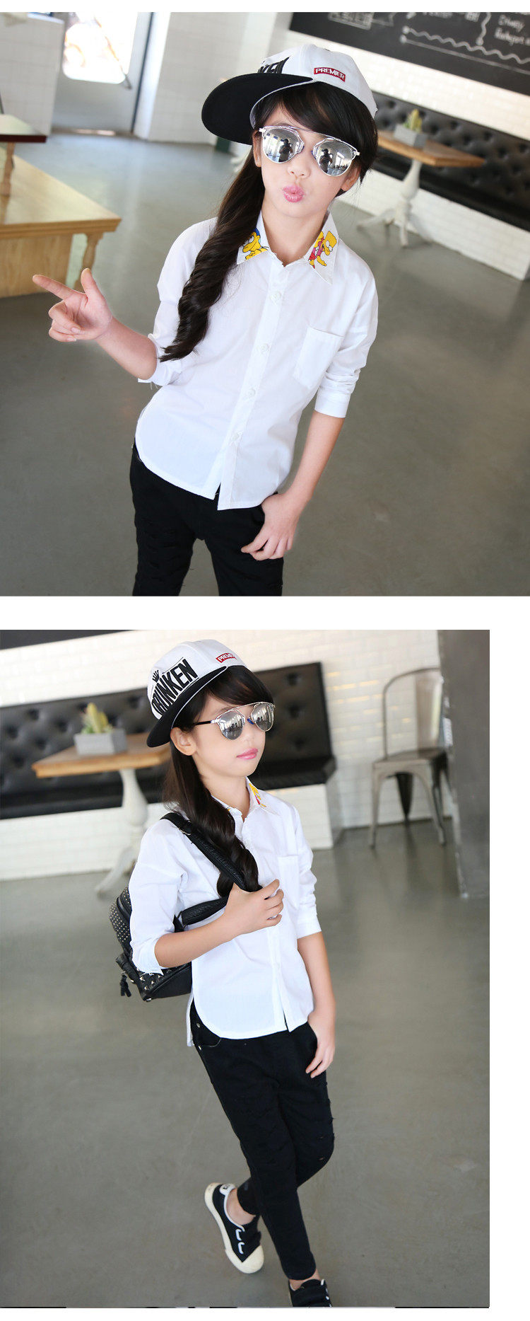 Chemise fille à manche longue - Ref 2084857 Image 13