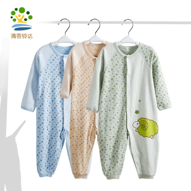 婴儿宝宝连体长袖打底服春秋爬行服