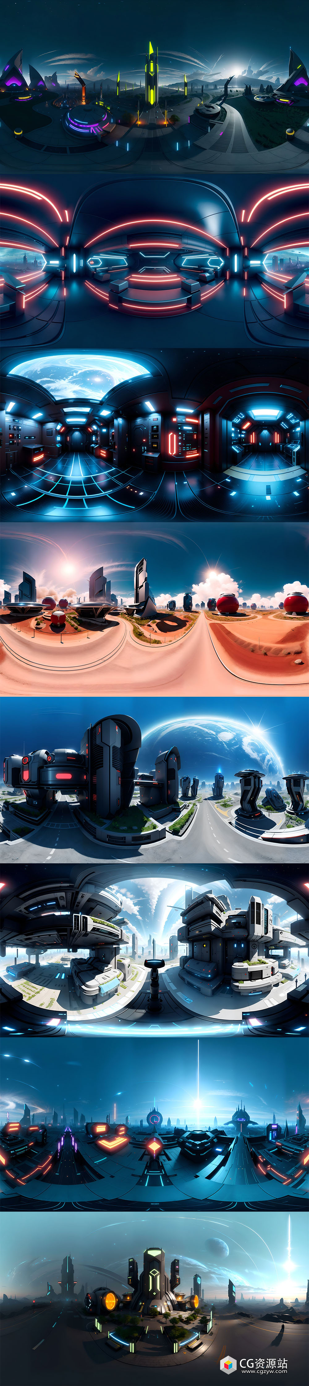 36张8K未来科幻外星HDRI背景全景环境 HDRI Futuristic Environments – 8K UE5.1 – 5.6-图片2