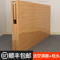  Bamboo bed folding sheets people double simple bed lunch break siesta household cool bed strong and durable bamboo hard board bed rice