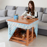 Запеченное пожарное столик мебель квадратная складная стойка для обжарки простая зима маленькая квартира с твердым деревом бамбука гостиная нагреватель