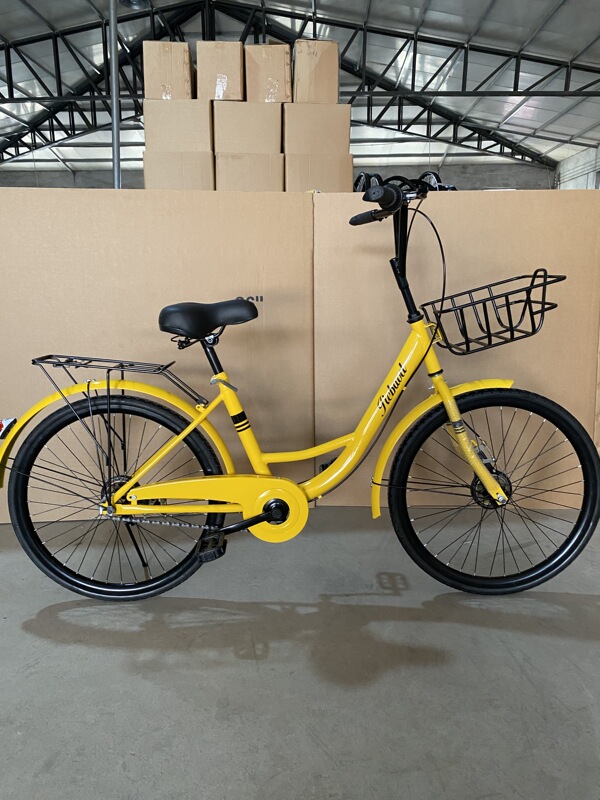 24/ 26inch Solid Tire No-Puncture Bicycle for Adults, Men and Women, Students, Same Model as Ofo Shared Bikes, with Bearings