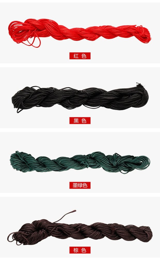 Dây thừng bện dây thừng vòng tay vòng cổ vòng chân nam và nữ vòng tay thứ 7 7 hướng dẫn DIY chất liệu Trung Quốc nút thắt dây dệt - Vòng chân lắc chân bạch kim
