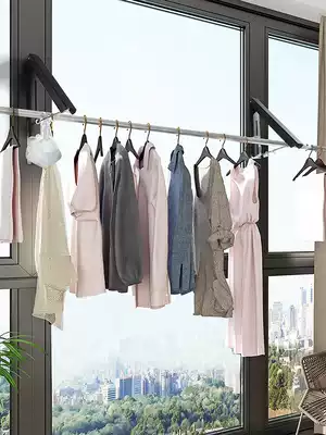 Invisible drying rack wall-mounted folding hotel hotel apartment shrink balcony indoor clothes drying artifact non-punching