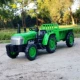 Круглая головка, перетаскивающая локомотив+автомобиль зеленый