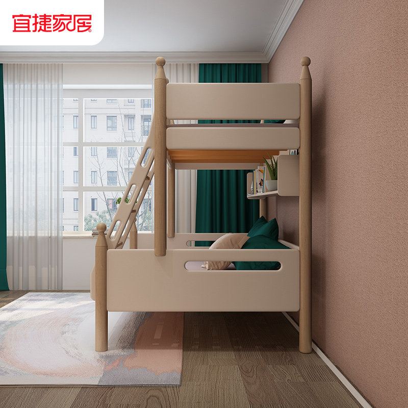 One child and one woman bunk bed children's bed high and low bed bunk bed bunk bed wooden bed double adult Nordic solid wood